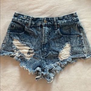 Acid washed denim short ☀️☀️